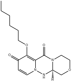 (12aR)-7-(hexyloxy)-3,4,12,12a-tetrahydro-1H-[1,4]Oxazino[3,4-c]pyrido[2,1-f][1,2,4] ट्रायझिन-6,8-डायोन