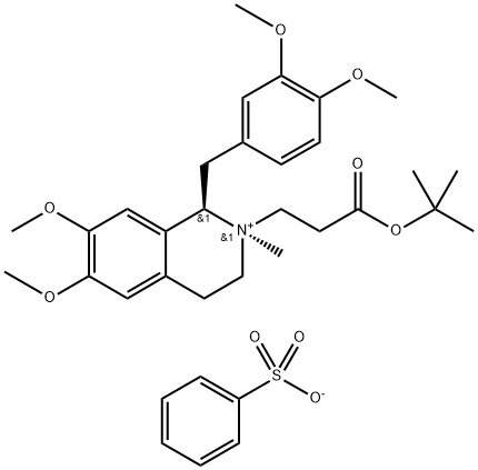 (1R,2R)-1-[(3,4-Dimethoxyphenyl)methyl]-2-[3-(tert-butoxy)-3-oxopropyl]-1,2,3,4-tetrahydro-6,7-dimethoxy -2-मेथिलिसोक्विनॉलिनियम बेंझेनेसल्फोनेट