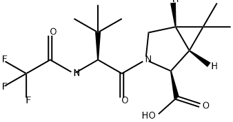 (1R,2S,5S)-3-((S)-3,3-डायमिथाइल-2-(2,2,2-trifluoroacetamido)butanoyl)-6,6-डायमिथाइल-3-azabicyclo[3.1.0]हेक्सेन -2-कार्बोक्झिलिक ऍसिड