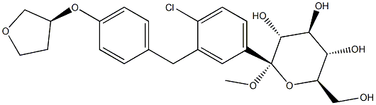 (2S,3R,4S,5S,6R)-2-(3-(4-((S)-tetrahydrofuran-3-yloxy)benzyl)-4-chlorophenyl)-tetrahydro-6-(hydroxyMethyl)-2-Methoxy -2H-पायरन-3,4,5-ट्रायल