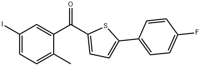 (5-(4-फ्लुरोफेनिल)थियोफेन-2-yl)(5-iodo-2-Methylphenyl)मिथेनोन