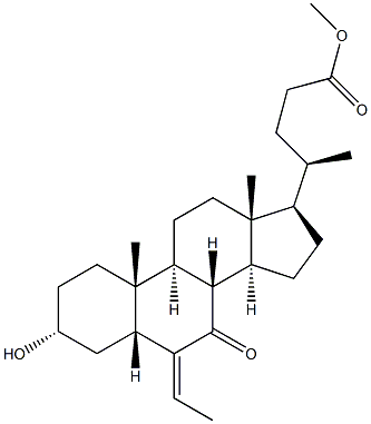 (E/Z)-3α-hydroxy-6-ethylidene-7-keto-5β-cholan-24-oic acid मिथाइल एस्टर