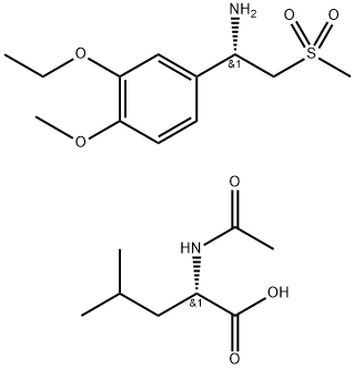 (S)-1-(3-Ethoxy-4-Methoxyphenyl)-2-(Methylsulfonyl) इथिलामाइन N-acetyl-L-leucine मीठ