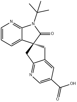 (S)-1'-(tert-butyl)-2'-oxo-1',2',5,7-टेट्राहाइड्रोस्पायरो[सायक्लोपेंटा[b]पायरीडाइन-6,3'-पायरोलो[2,3-b]पायरीडाइन ]-3-कार्बोक्झिलिक ऍसिड