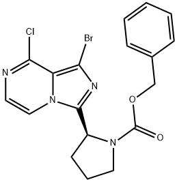 (S)-बेंझिल 2-(1-ब्रोमो-8-क्लोरोइमिडाझो[1,5-a]पायराझिन-3-yl)पायरोलिडाइन-1-कार्बोक्झिलेट