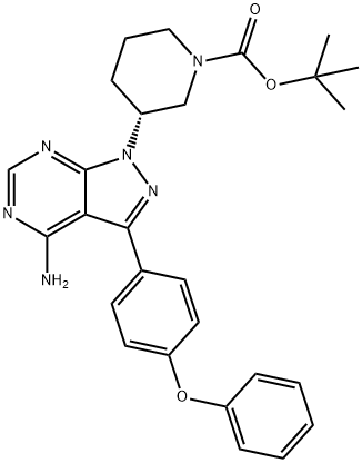 1-पाइपेरिडाइनकार्बोक्झिलिक ऍसिड, 3-[4-aMino-3-(4-phenoxyphenyl)-1H-pyrazolo[3,4-d]pyriMidin-1-yl]-, 1,1-डायमिथिलेथाइल एस्टर, (3R)