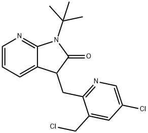 1-(tert-butyl)-3-((5-chloro-3-(chloromethyl)pyridin-2-yl)methyl)-1,3-dihydro-2H-pyrrolo[2,3-b]pyridin-2- एक