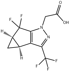 1H-सायक्लोप्रोपा[3,4]सायक्लोपेंटा[1,2-c]पायराझोल-1-एसिटिक ऍसिड, 5,5-डिफ्लुरो-3b,4,4a,5-टेट्राहाइड्रो-3-(ट्रायफ्लोरोमेथिल)-, (3bS,4aR -