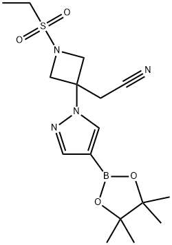 2-(1-(इथिलसल्फोनिल)-3-(4-(4,4,5,5-टेट्रामेथाइल-1,3,2-डायऑक्साबोरोलन-2-yl)-1H-पायराझोल-1-yl)अजेटिडिन-3- yl) एसीटोनिट्रिल