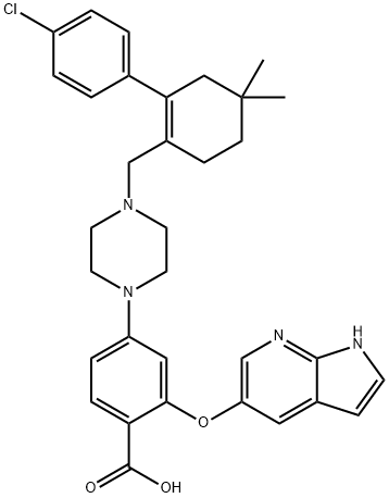 2-[(1H-pyrrolo[2,3-B]pyridin-5-yl)oxy]-4-[4-[[2-(4-क्लोरोफेनिल)-4,4-डायमिथाइल रिंग Hex-1-enyl] मिथाइल]पाइपेराझिन-1-yl] बेंझोइक आम्ल
