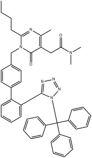 2-Butyl-1,6-डायहायड्रो-N,N,4-ट्रायमिथाइल-6-ऑक्सो-1-[[2'-[1-(ट्रायफेनिलमेथाइल)-1H-टेट्राझोल-5-yl][1,1'- बायफेनिल]-4-yl]मिथाइल]-5-पायरीमिडीनेएसीटामाइड