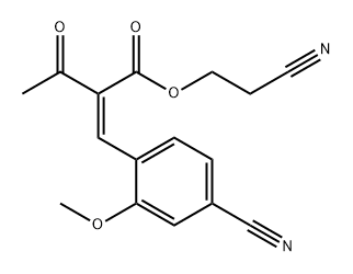 2-सायनोइथिल 2-(4-सायनो-2-मेथोक्सीबेंझिलिडेन)-3-ऑक्सोब्युटानोएट