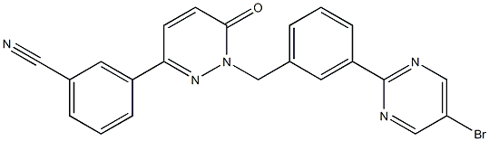 3-(1-(3-(5-ब्रोमोपायरीमिडिन-2-yl)बेंझिल)-6-ऑक्सो-1,6-डायहायड्रोपायरीडाझिन-3-yl)बेंझोनिट्रिल