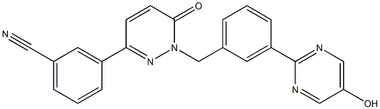 3-(1-(3-(5-hydroxypyrimidin-2-yl)benzyl)-6-oxo-1,6-dihydropyridazin-3-yl)बेंझोनिट्रिल
