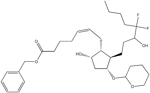 Benzyl (Z)-7-[(1R,2R,3R,5S)-2-(4,4-difluoro-3-hydroxyoctyl)-5-hydroxy-3-[(tetrahydro-2H-pyran-2-yl) ऑक्सी]सायक्लोपेंटाइल]हेप्ट-५-एनोएट