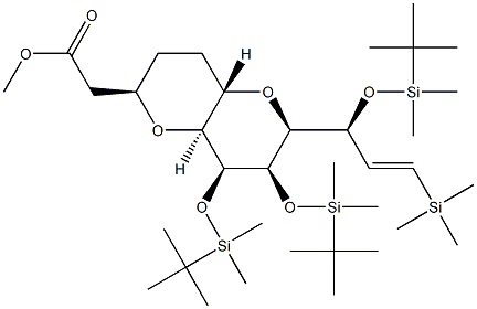 मिथाइल 2-((2R,4aS,6S,7R,8S,8aS)-7,8- bis((tert-butyldimethylsilyl)oxy)-6-(S,E)-1- ((tert-butyldimethylsilyl)ऑक्सी )-3- (ट्रायमेथिलसिलिल)अलिल)ऑक्टाहायड्रोपीरानो [३,२- बी]पायरन-२-एल) एसीटेट